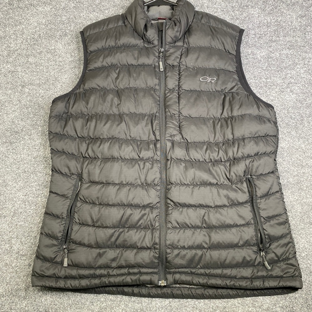 Outdoor Research Transcendent Down Vest Mens XL Black Puffer 57582 F13 - Picture 1 of 10
